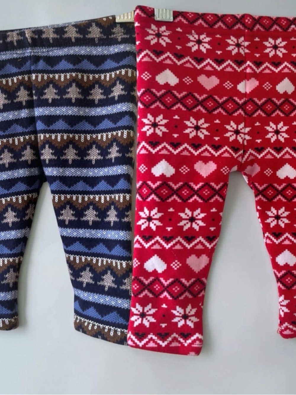 Gymboree Fair Isle Knit Leggings - Red & Blue Pattern